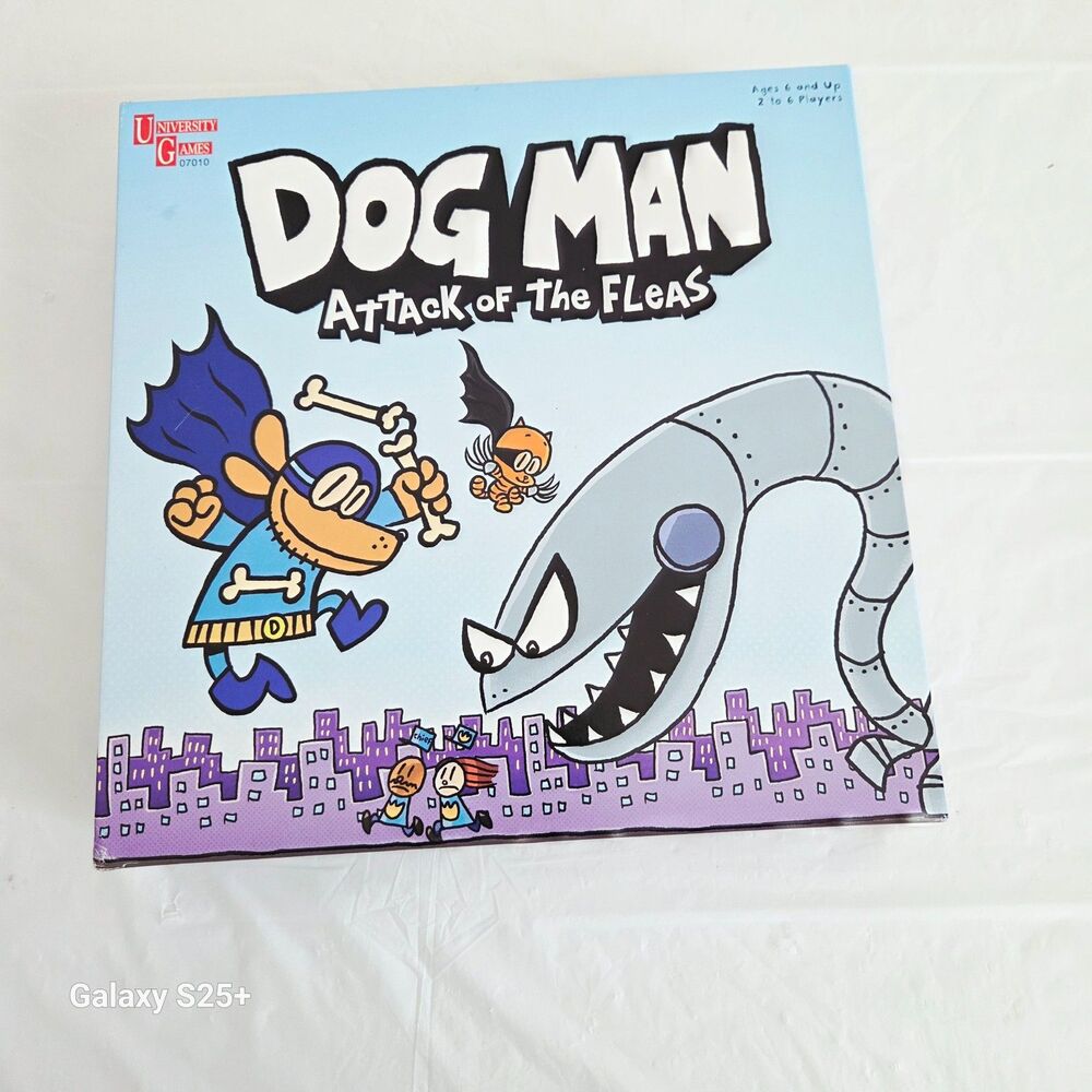 Dog Man Attack of the Fleas Board Game University Games Complete